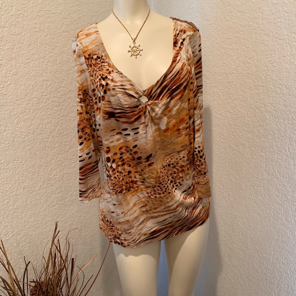 Chico’s size 2 Animal Print Shirt